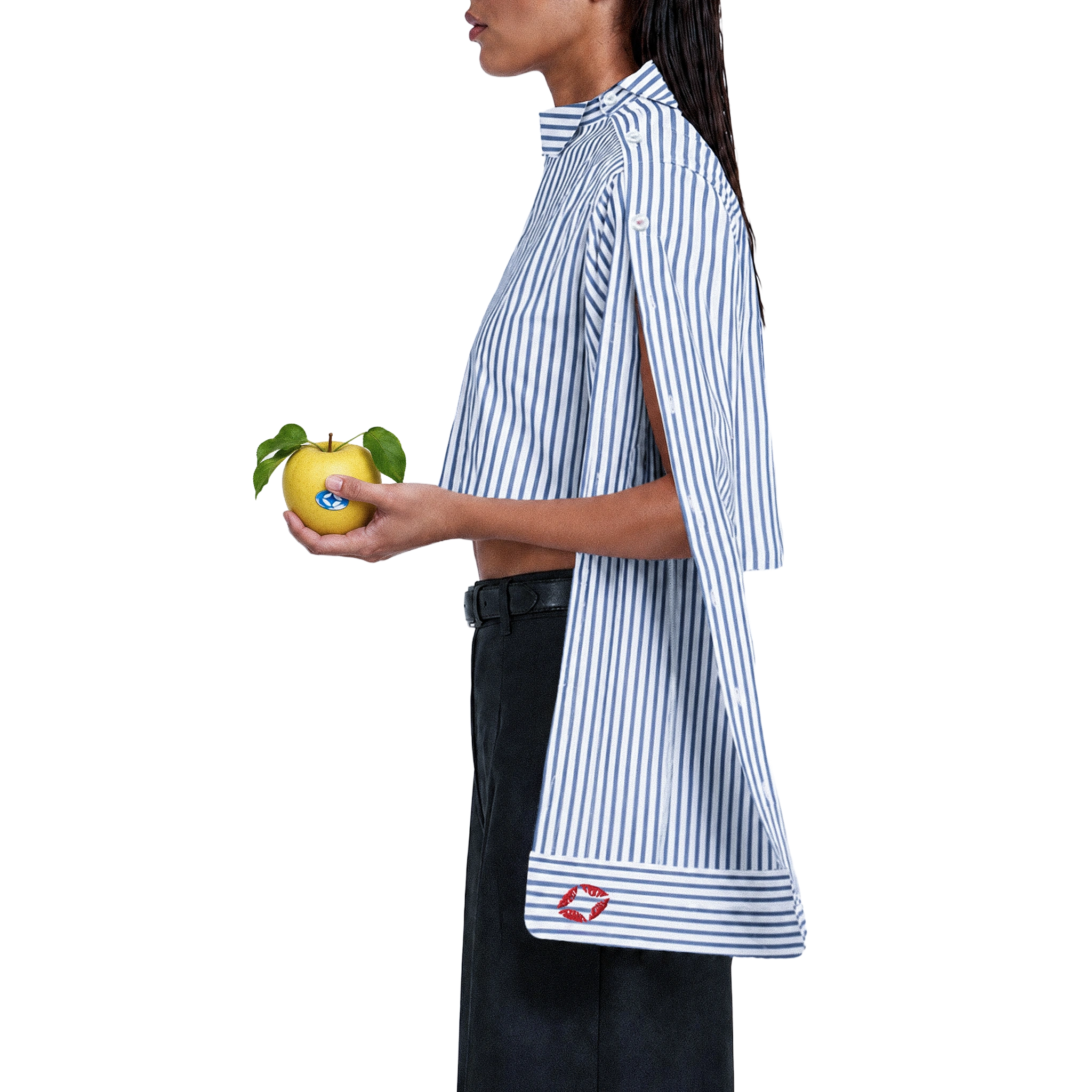 Peekaboo striped shirt