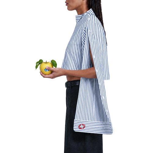 Peekaboo striped shirt