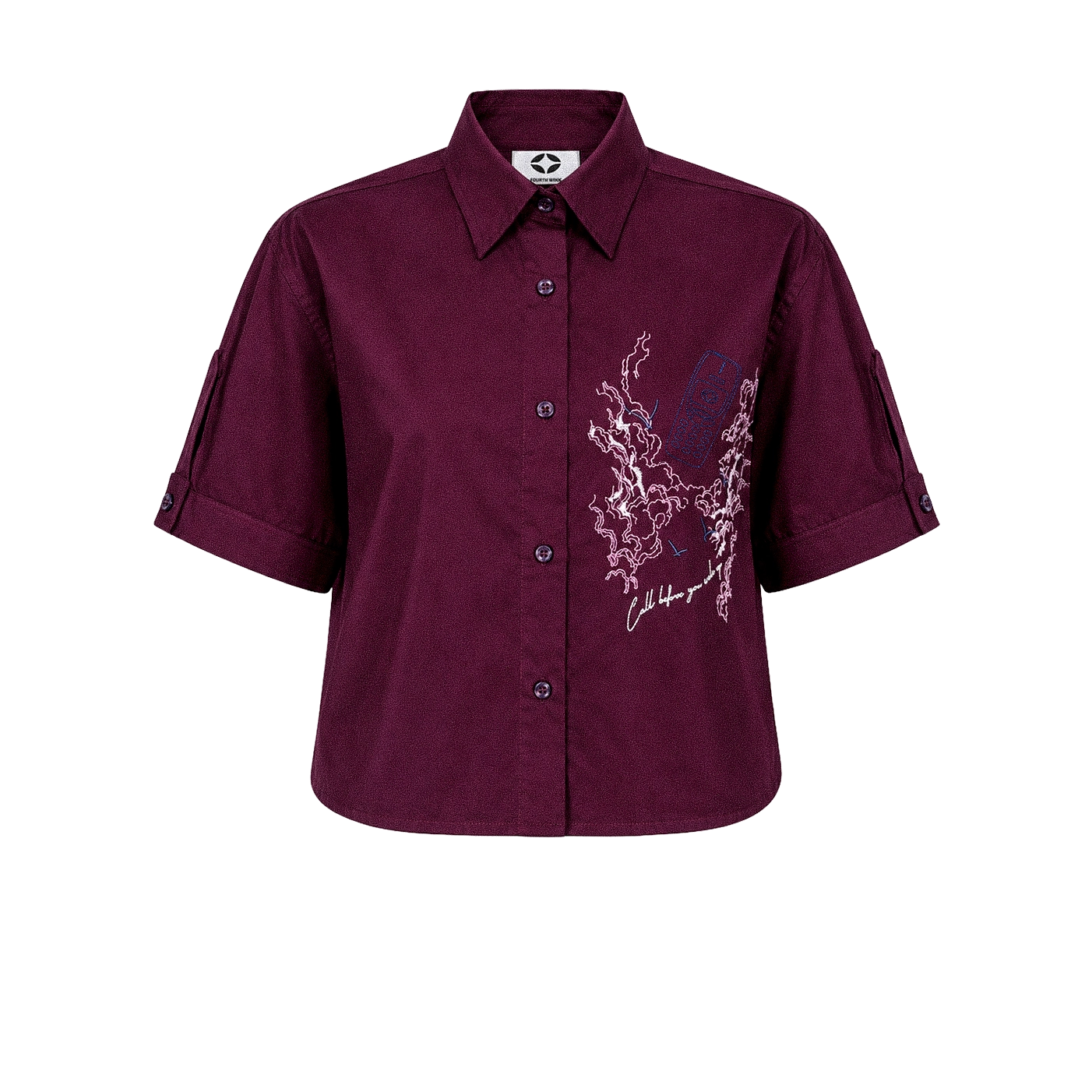 "Call before you wake up" Burgundy