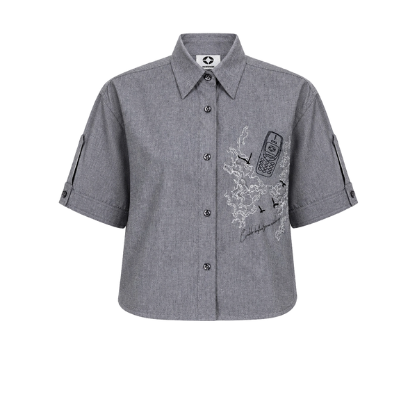 "Call before you wake up" Oxford Gray